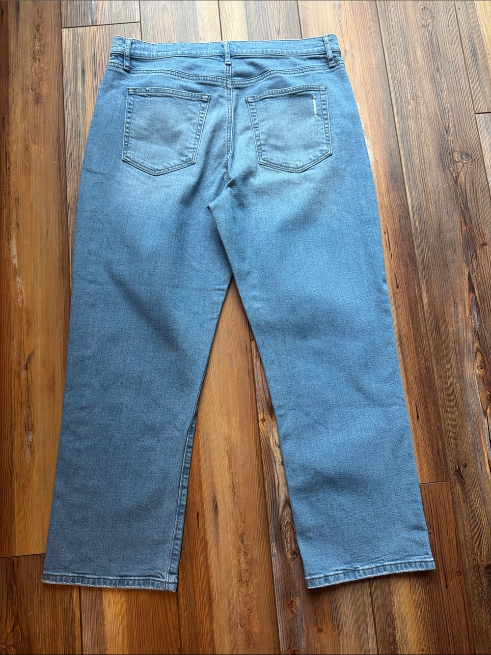 LOFT Straight Crop High Rise Jeans Medium Wash Size 12 - Picture 2 of 4